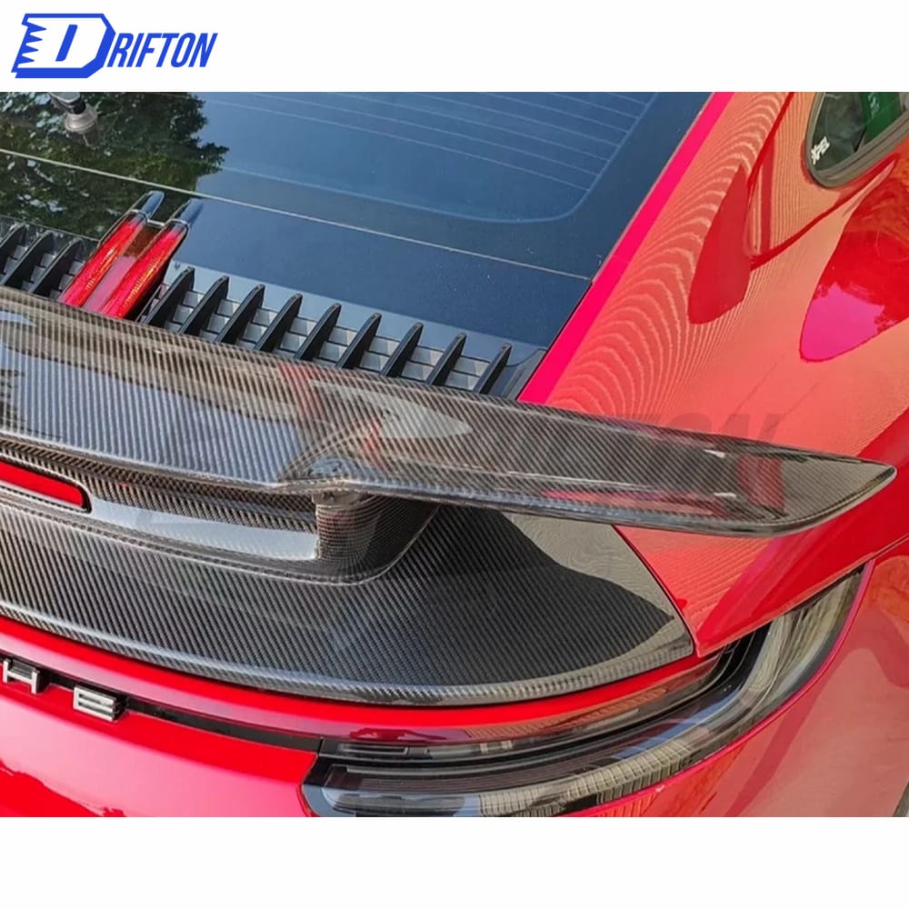 Sport Design Style Dry Carbon Fiber Rear Spoiler For Porsche 911 992 Carrera S 2019-2023