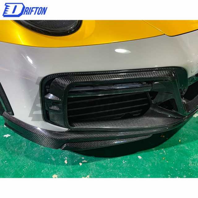 TechArt GTstreet Style Dry Carbon Fiber Front Bumper For Porsche 911 992 Turbo S Carrera 2019-2023