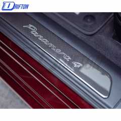 OKING Style Dry Carbon Fiber Door Sill Entry Guards For Porsche Panamera 971 2017-2018