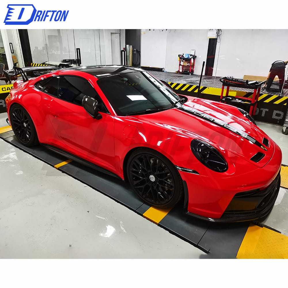 GT3 Style Dry Carbon Fiber With Full Primer Hood For Porsche 911 992 Carrera S 2019-2023