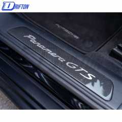OKING Style Dry Carbon Fiber Door Sill Entry Guards For Porsche Panamera 971 2017-2018