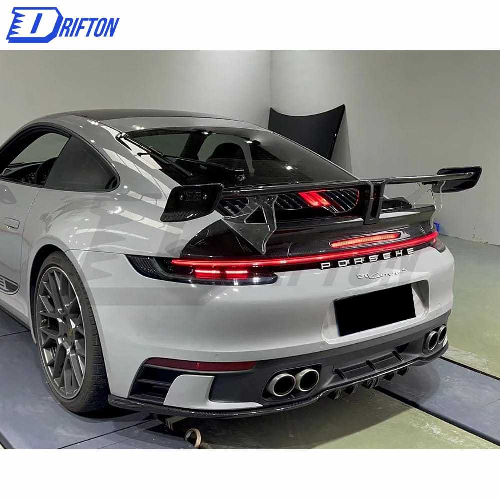 Techart Style Dry Carbon Fiber Rear Spoiler For Porsche 911 992 Carrera S 2019-2023