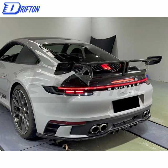 Techart Style Dry Carbon Fiber Rear Spoiler For Porsche 911 992 Carrera S 2019-2023