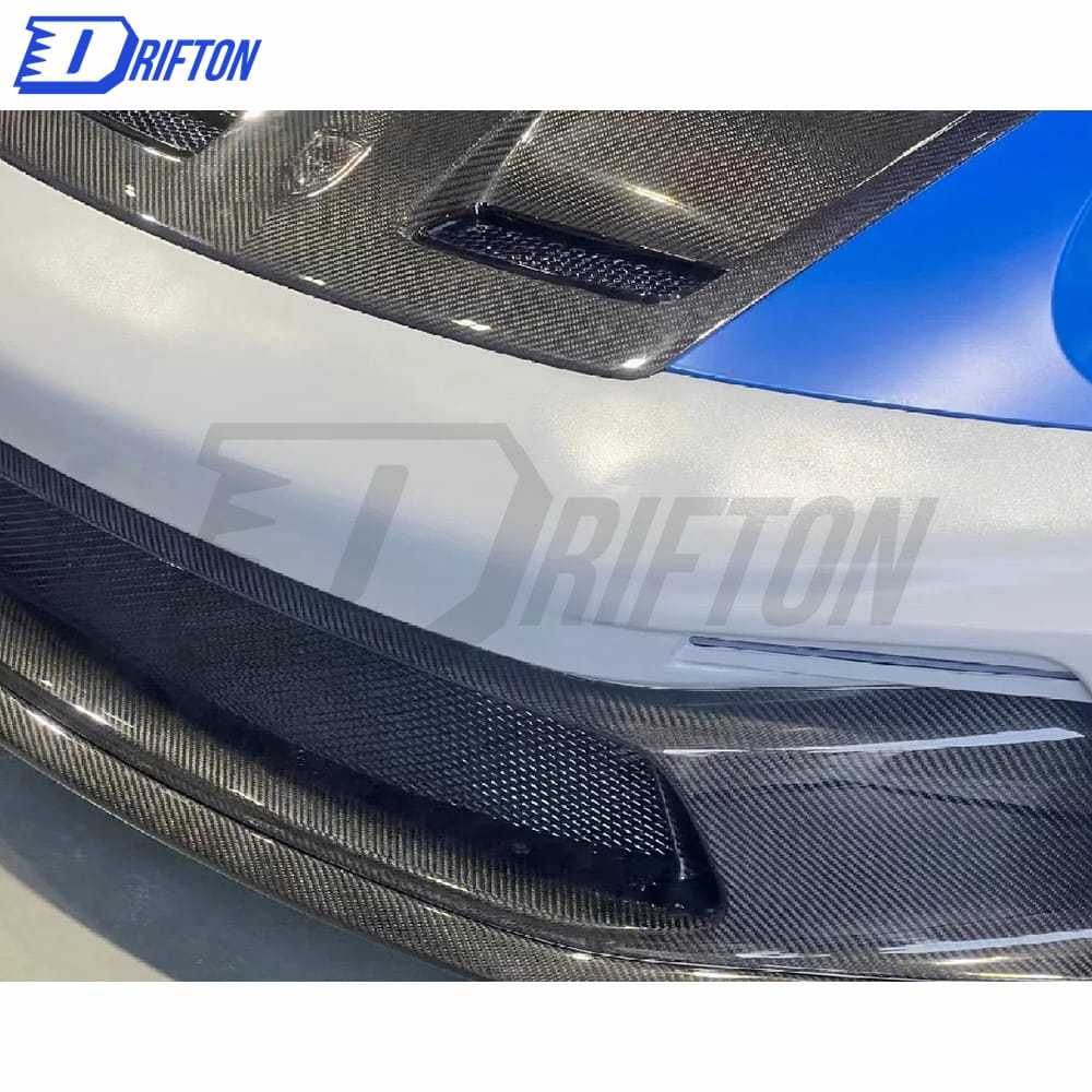 GT3 Style Dry Carbon Fiber With Portion Primer Front Bumper For Porsche 911 992 Carrera S 2019-2023