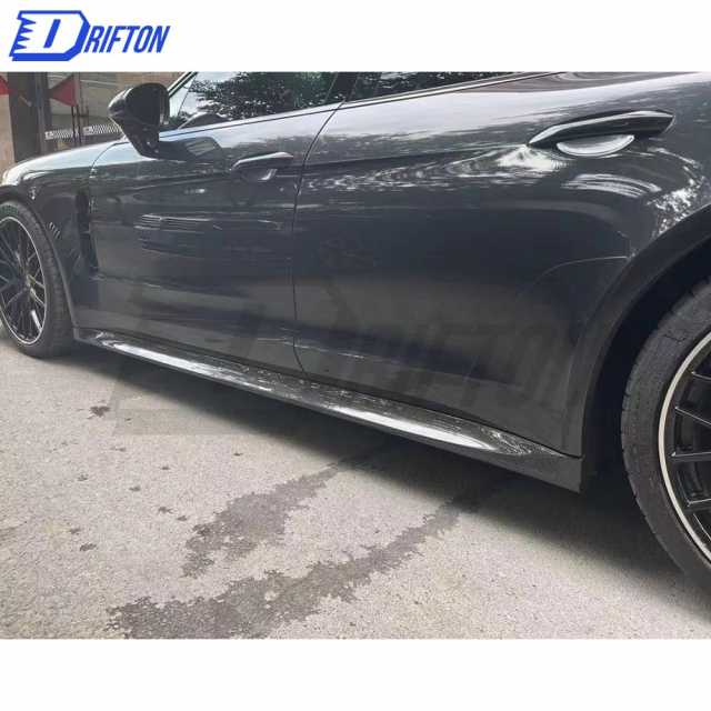 OKING Style Dry Carbon Fiber Side Skirt For Porsche Panamera 971 2017-2018