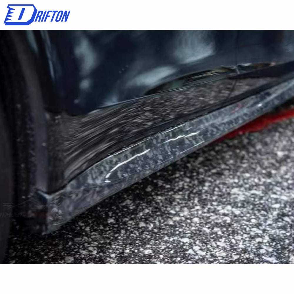 OKING Style Dry Carbon Fiber Side Skirt For Porsche Panamera 971 2017-2018