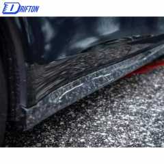 OKING Style Dry Carbon Fiber Side Skirt For Porsche Panamera 971 2017-2018