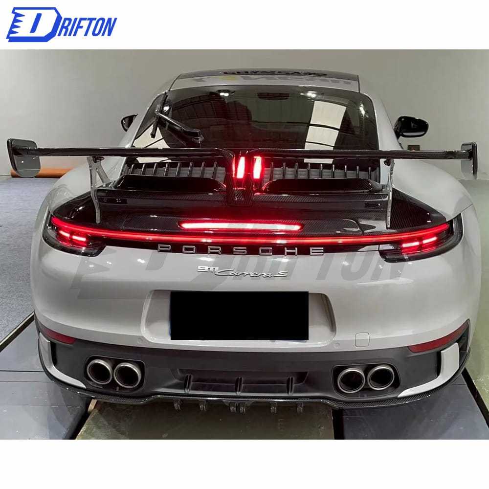 Techart Style Dry Carbon Fiber Rear Spoiler For Porsche 911 992 Carrera S 2019-2023