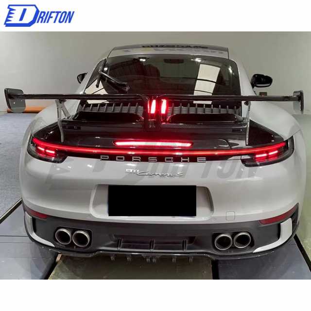 Techart Style Dry Carbon Fiber Rear Spoiler For Porsche 911 992 Carrera S 2019-2023