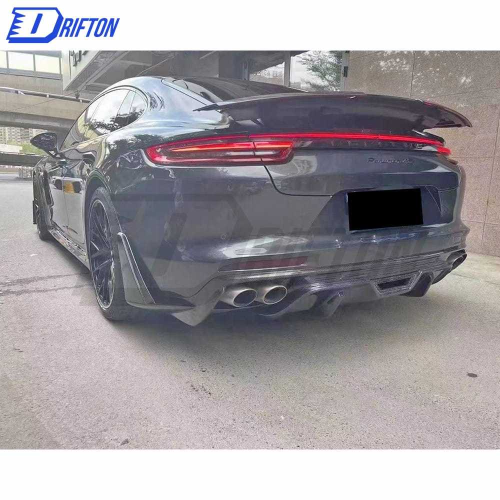 OKING Style Dry Carbon Fiber Rear Diffuser For Porsche Panamera 971 2017-2018