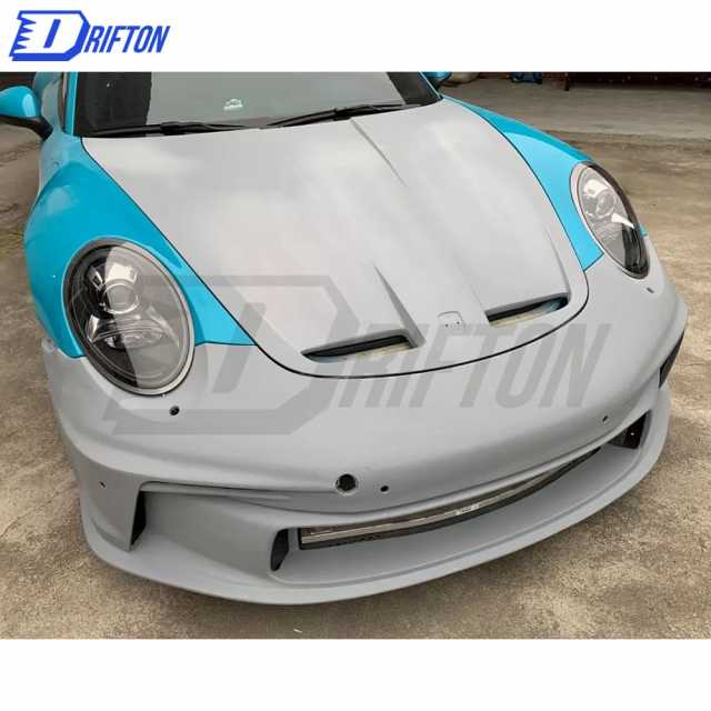 GT3 Style Dry Carbon Fiber With Full Primer Hood For Porsche 911 992 Carrera S 2019-2023