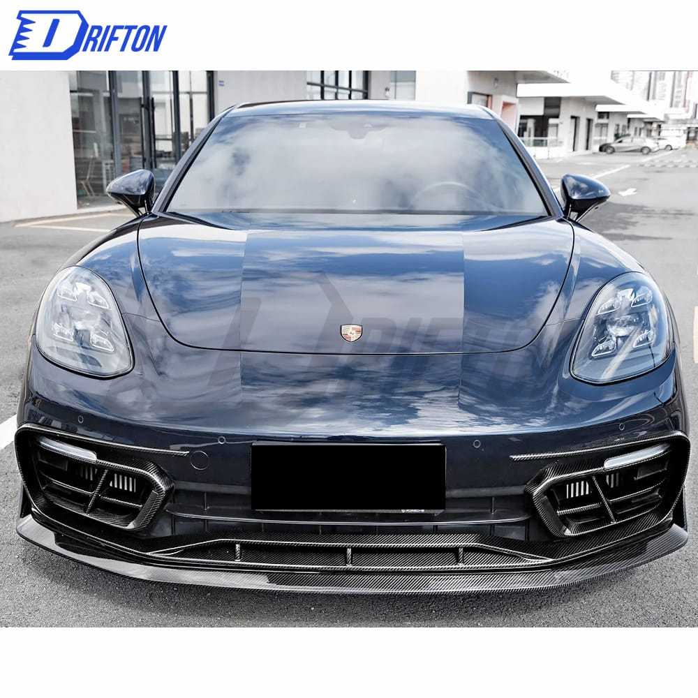Paktechz Style Dry Carbon Fiber Front Lip Up For Porsche Panamera 971 2017-2018