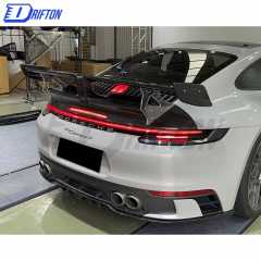 Techart Style Dry Carbon Fiber Rear Spoiler For Porsche 911 992 Carrera S 2019-2023