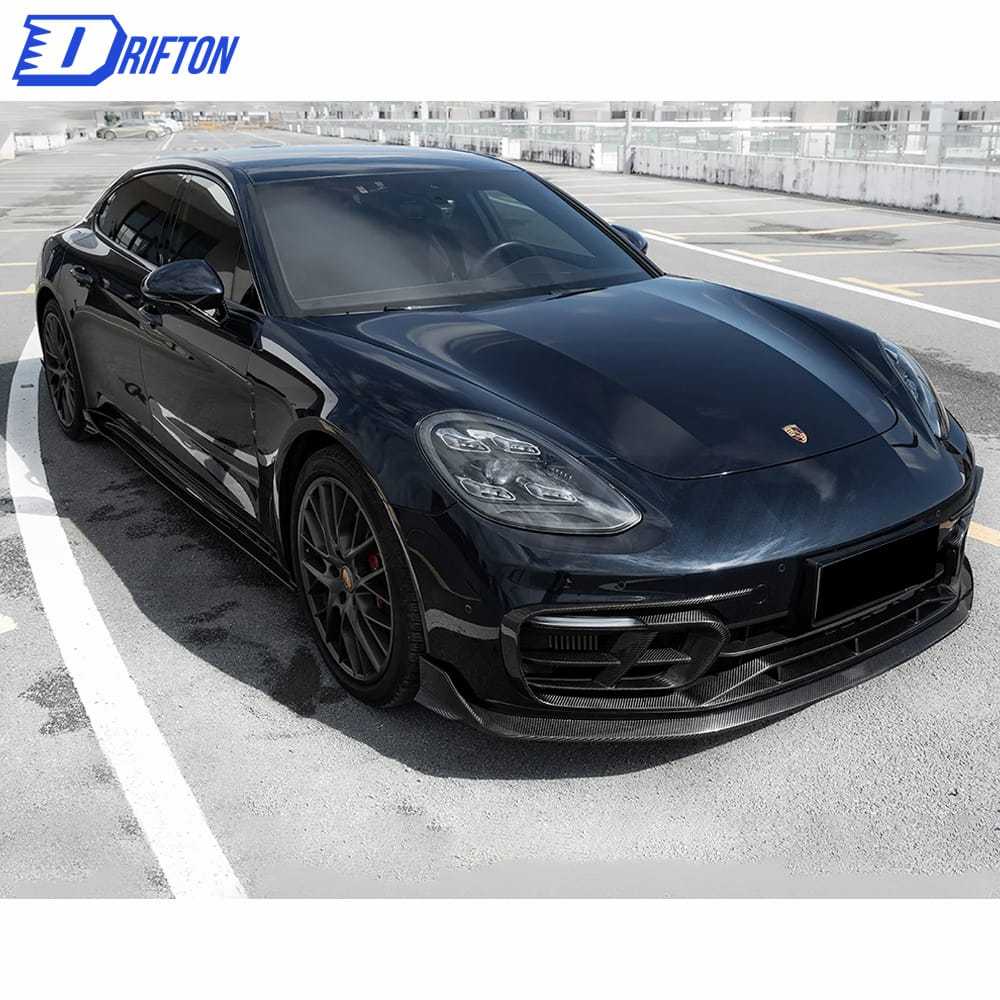 Paktechz Style Dry Carbon Fiber Front Lip Up For Porsche Panamera 971 2017-2018