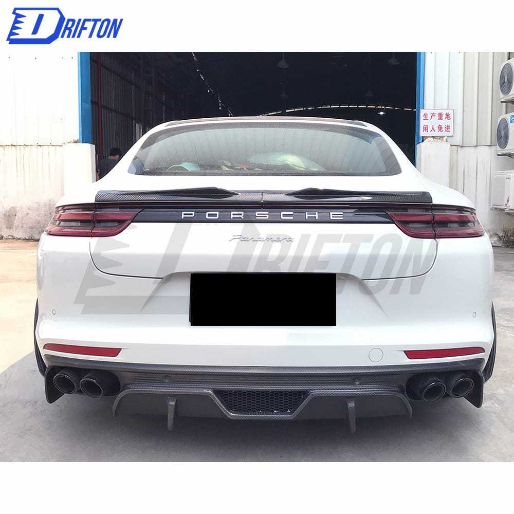 Mansory Style Dry Carbon Fiber Rear Trunk Spoiler For Porsche Panamera 971 2017-2018