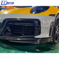 TechArt GTstreet Style Dry Carbon Fiber Front Bumper For Porsche 911 992 Turbo S Carrera 2019-2023