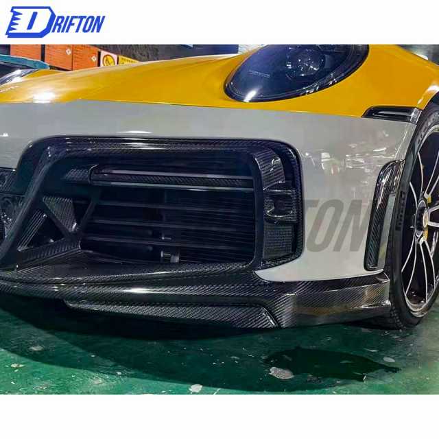 TechArt GTstreet Style Dry Carbon Fiber Front Bumper For Porsche 911 992 Turbo S Carrera 2019-2023