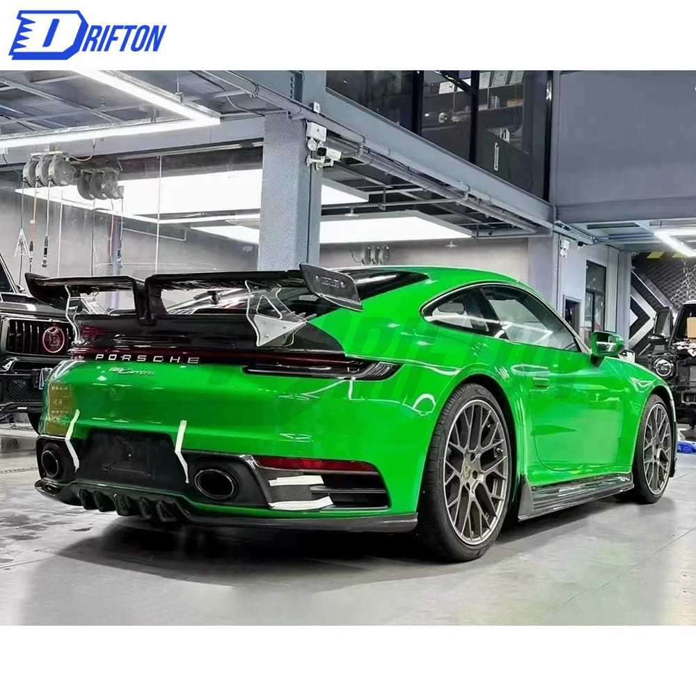Techart Style Dry Carbon Fiber Rear Bumper Vent Cover Trim For Porsche 911 992 Carrera S 2019-2023