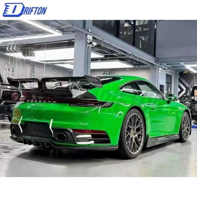 Techart Style Dry Carbon Fiber Rear Bumper Vent Cover Trim For Porsche 911 992 Carrera S 2019-2023