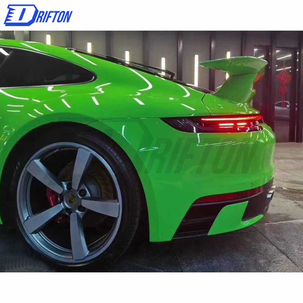 Sport Design Style Dry Carbon Fiber With Full Primer Rear Spoiler For Porsche 911 992 Carrera S 2019-2023