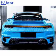 Sport Design Style Dry Carbon Fiber Rear Spoiler With Primer Base For Porsche 911 992 Carrera S 2019-2023