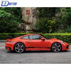 GT3 Style Full Dry Carbon Fiber Rear Spoiler & Engine Cover & Rear Trunk Set For Porsche 911 992 Carrera S 2019-2023
