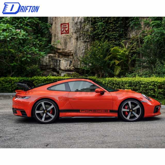GT3 Style Full Dry Carbon Fiber Rear Spoiler & Engine Cover & Rear Trunk Set For Porsche 911 992 Carrera S 2019-2023