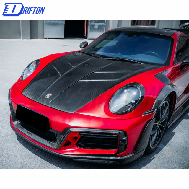 Z007 Style Dry Carbon Fiber Hood For Porsche 911 992 Carrera S 2019-2023