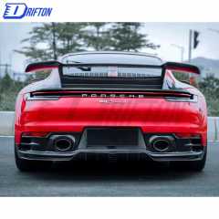 Sport Design Style Dry Carbon Fiber Rear Spoiler For Porsche 911 992 Carrera S 2019-2023