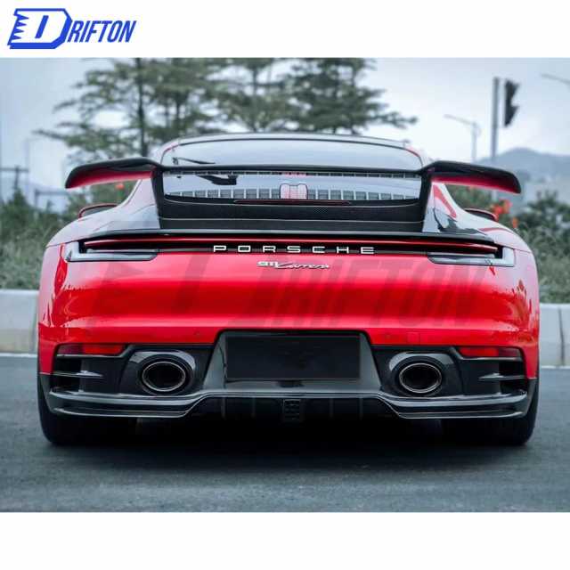 Sport Design Style Dry Carbon Fiber Rear Spoiler For Porsche 911 992 Carrera S 2019-2023