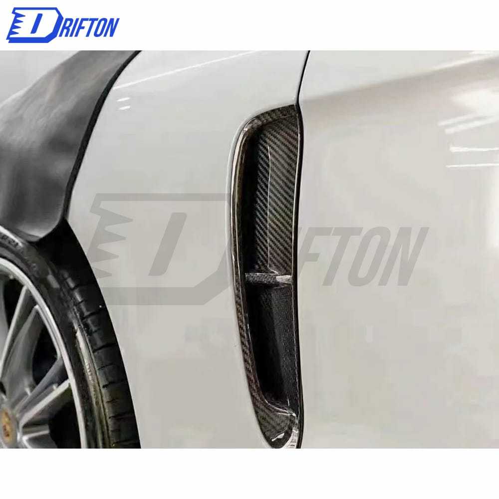 OKING Style Dry Carbon Fiber Side Vent For Porsche Panamera 971 2017-2018