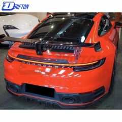 Techart Style Dry Carbon Fiber With Full Primer Rear Spoiler For Porsche 911 992 Carrera S 2019-2023