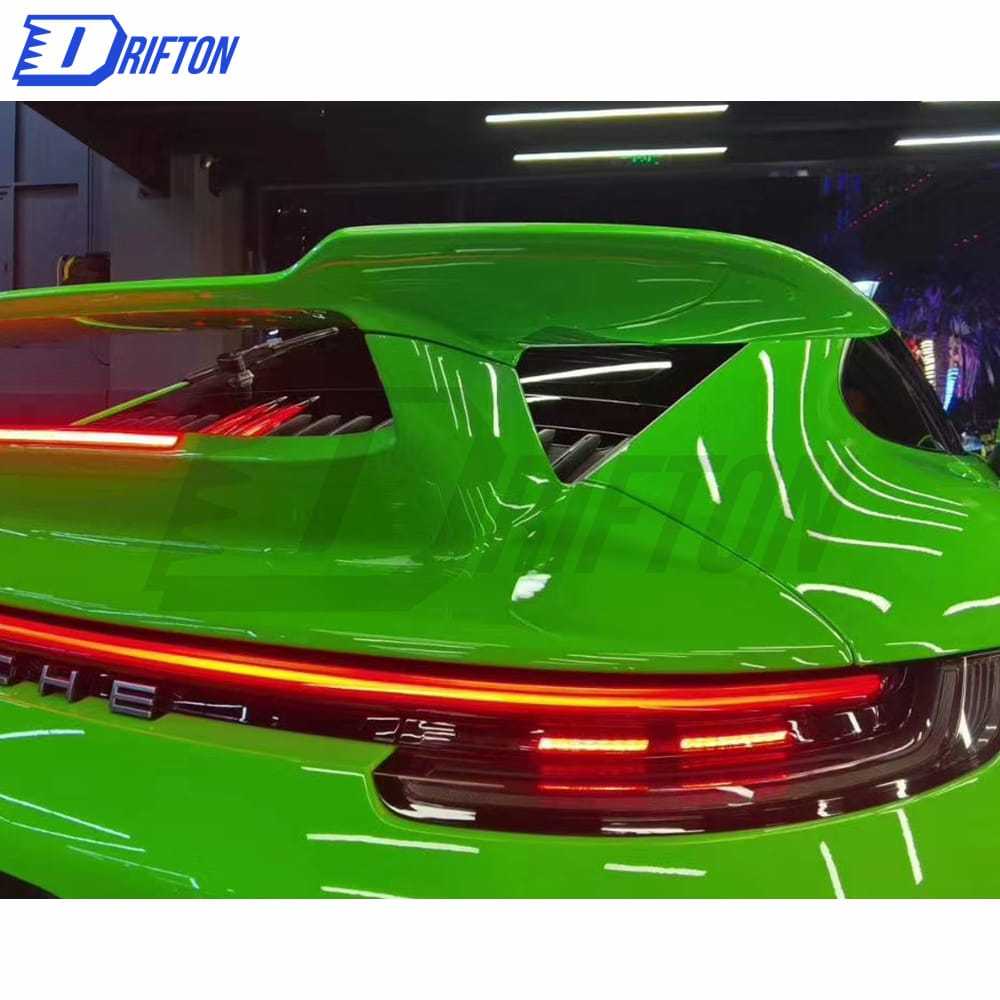 Sport Design Style Dry Carbon Fiber With Full Primer Rear Spoiler For Porsche 911 992 Carrera S 2019-2023