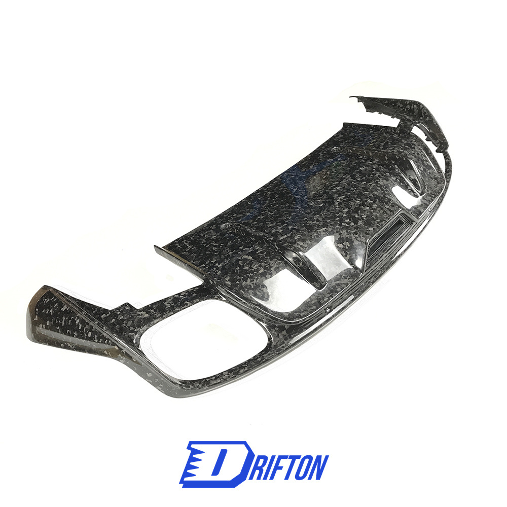 OKING Style Dry Carbon Fiber Rear Diffuser For Porsche Panamera 971 2017-2018