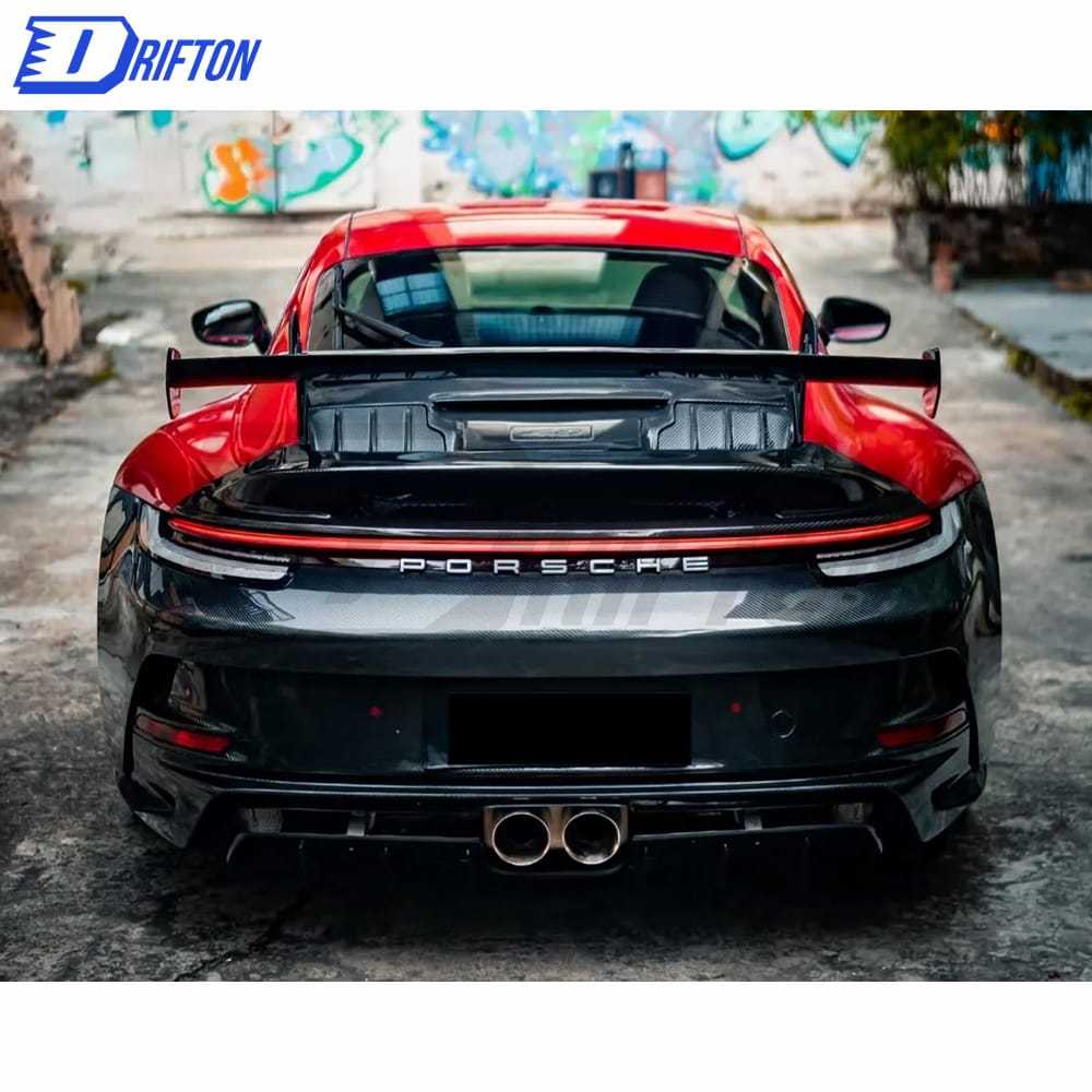 GT3 Style Dry Carbon Fiber With Portion Primer For Porsche 911 992 Carrera S 2019-2023