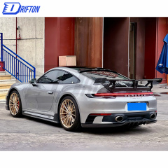 Techart Style Dry Carbon Fiber Side Skirt For Porsche 911 992 Carrera S 2019-2023
