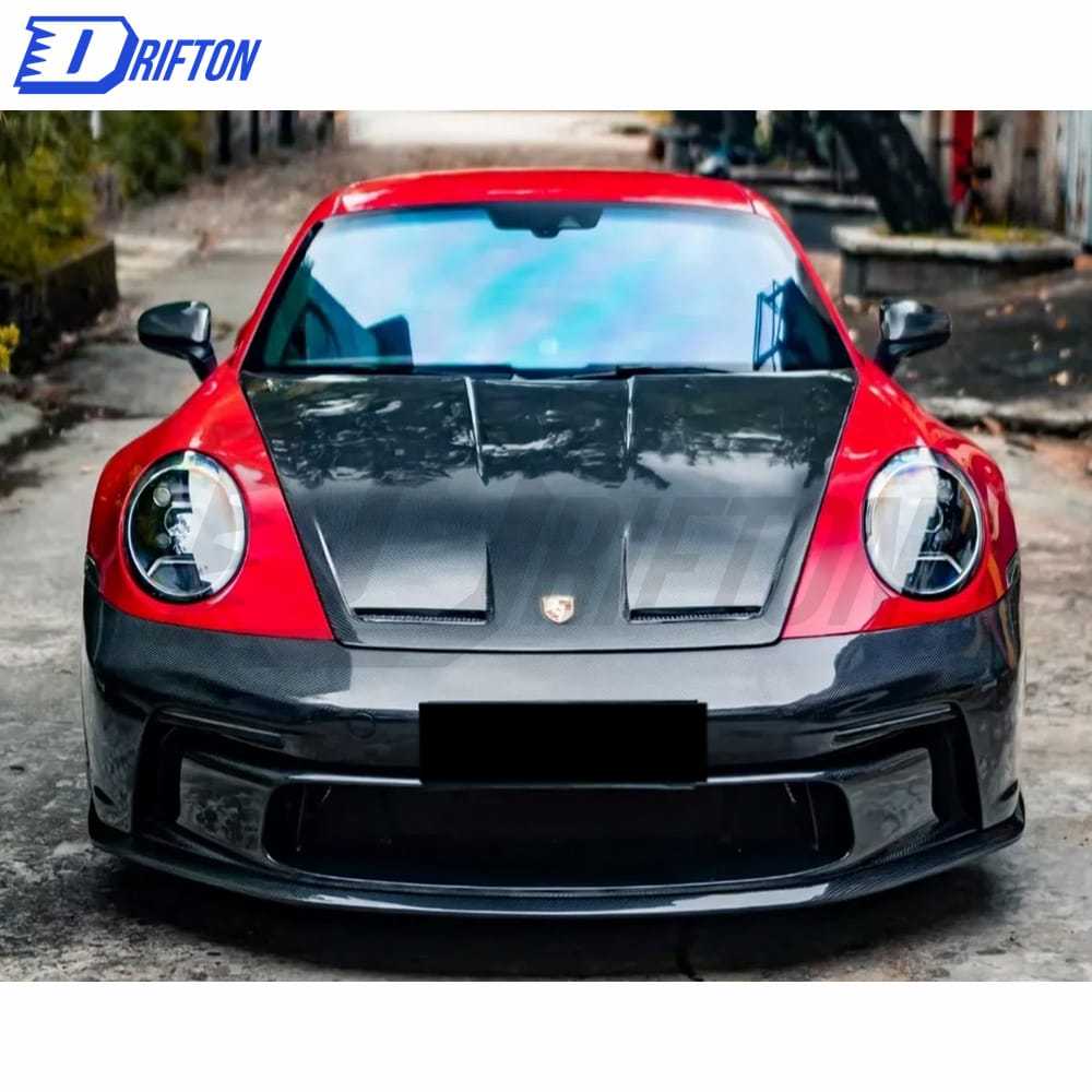 GT3 Style Full Dry Carbon Fiber Front Bumper For Porsche 911 992 Carrera S 2019-2023