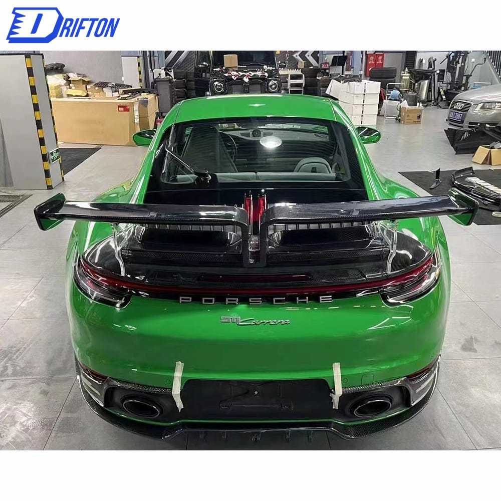 Techart Style Dry Carbon Fiber Rear Bumper Vent Cover Trim For Porsche 911 992 Carrera S 2019-2023