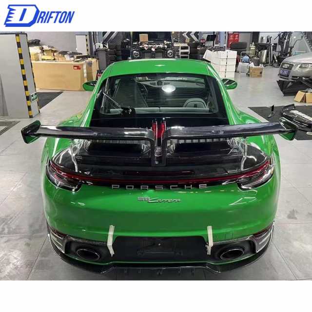Techart Style Dry Carbon Fiber Rear Bumper Vent Cover Trim For Porsche 911 992 Carrera S 2019-2023