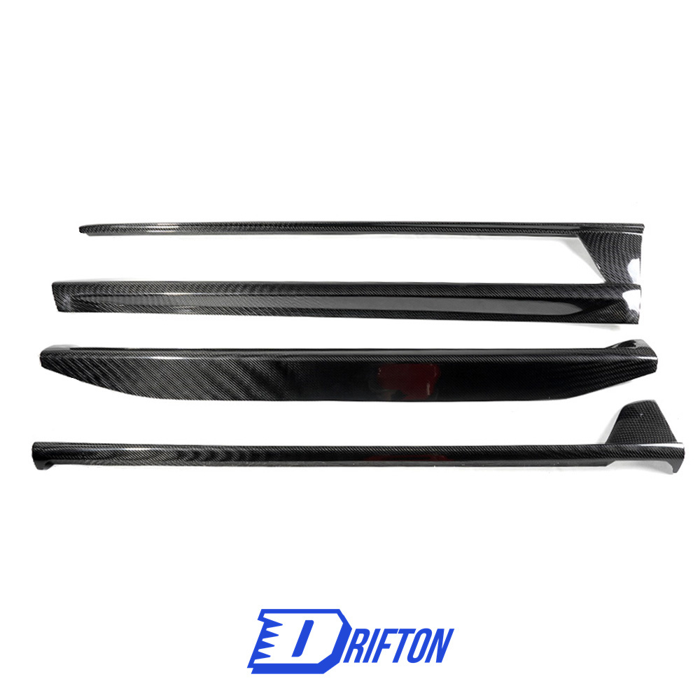 Techart Style Dry Carbon Fiber Side Skirt For Porsche 911 992 Carrera S 2019-2023