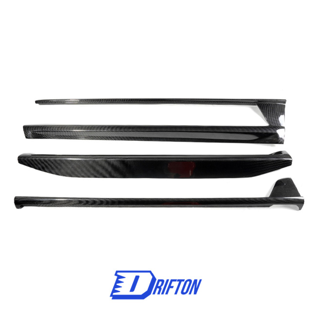 Techart Style Dry Carbon Fiber Side Skirt For Porsche 911 992 Carrera S 2019-2023