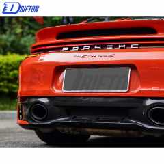 GT3 Style Full Dry Carbon Fiber Rear Spoiler & Engine Cover & Rear Trunk Set For Porsche 911 992 Carrera S 2019-2023