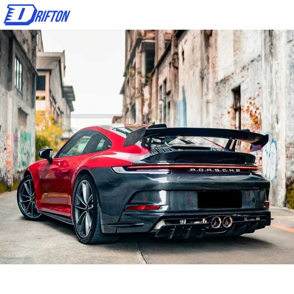 GT3 Style Dry Carbon Fiber With Portion Primer For Porsche 911 992 Carrera S 2019-2023