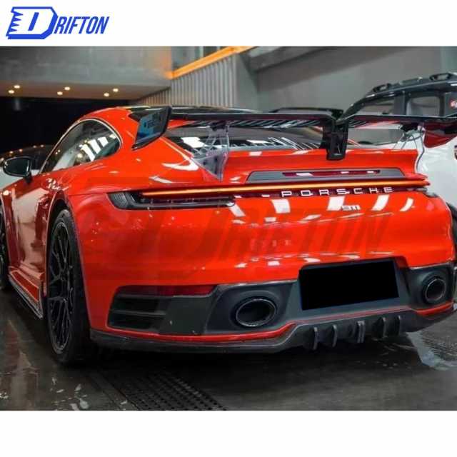 Techart Style Dry Carbon Fiber With Full Primer Rear Spoiler For Porsche 911 992 Carrera S 2019-2023