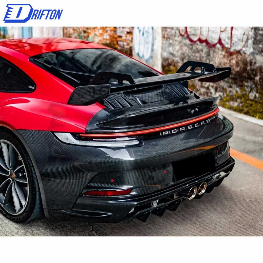 GT3 Style Dry Carbon Fiber With Portion Primer For Porsche 911 992 Carrera S 2019-2023