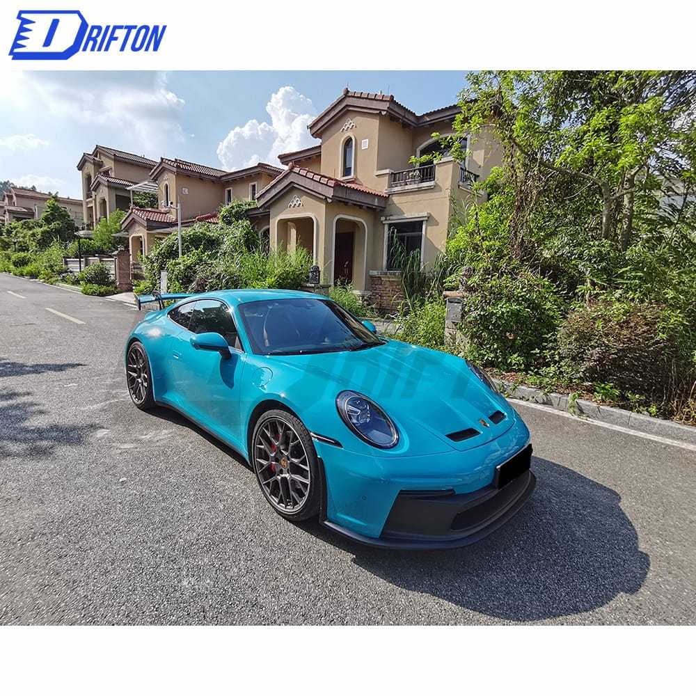 GT3 Style Dry Carbon Fiber With Full Primer Front Bumper For Porsche 911 992 Carrera S 2019-2023