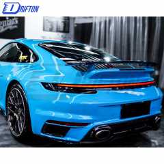 Sport Design Style Dry Carbon Fiber Rear Spoiler With Primer Base For Porsche 911 992 Carrera S 2019-2023