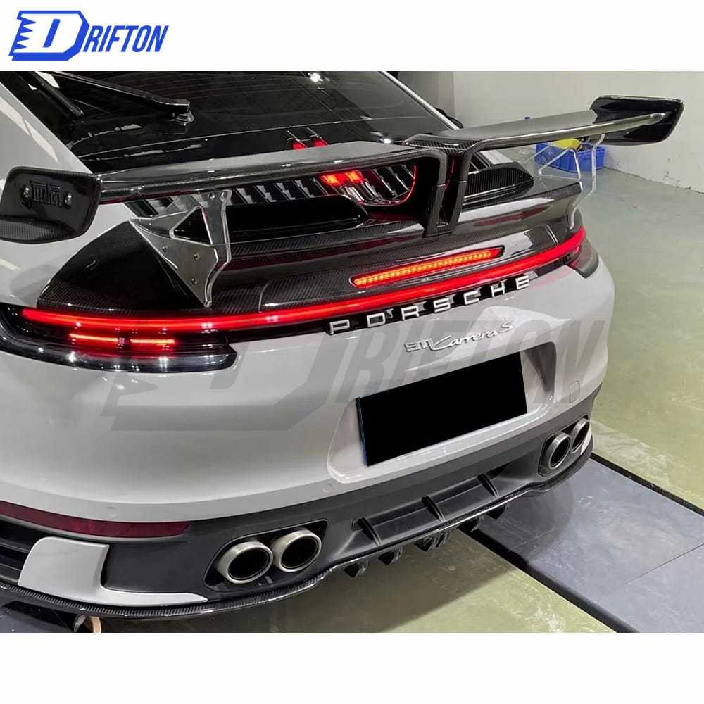 Techart Style Dry Carbon Fiber Rear Spoiler For Porsche 911 992 Carrera S 2019-2023