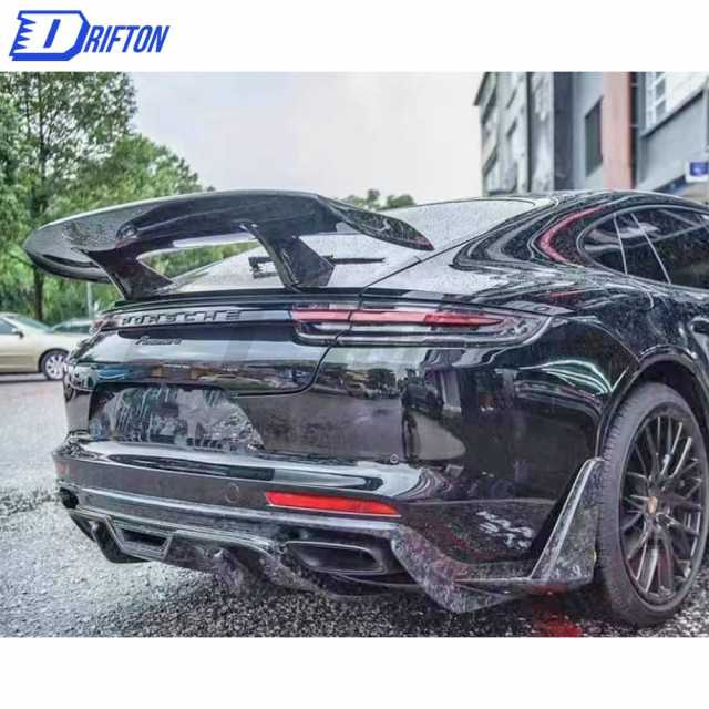 OKING Style Dry Carbon Fiber Rear Diffuser For Porsche Panamera 971 2017-2018