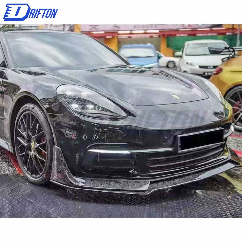 OKING Style Dry Carbon Fiber Front Lip For Porsche Panamera 971 2017-2018